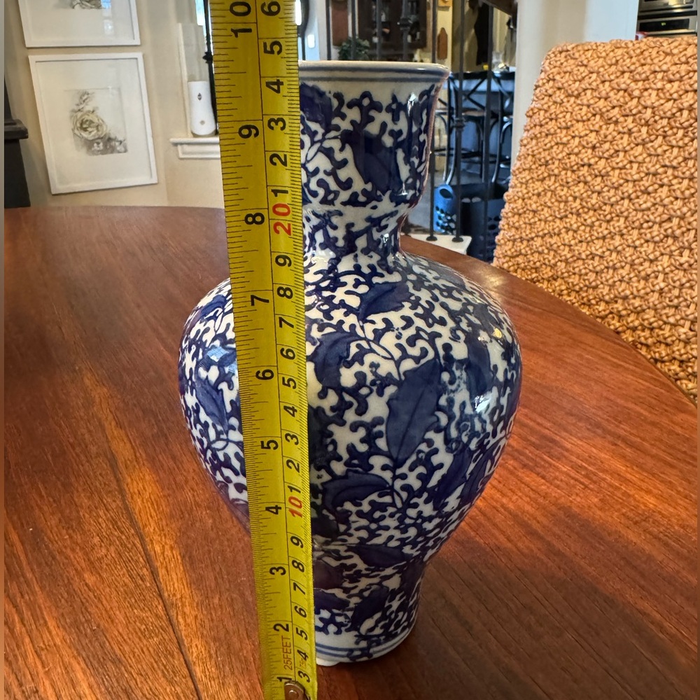 Canton Collection Blue and White Porcelain Vase - Picture 6 of 7